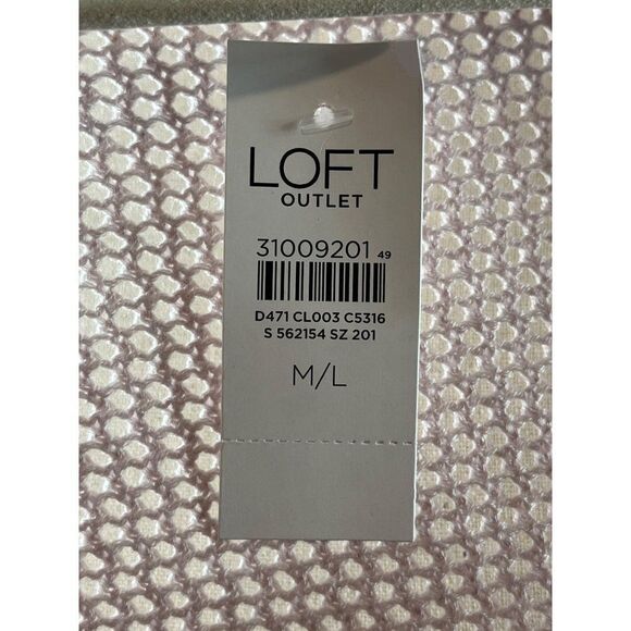 LOFT Outlet Open Knit Wool Blend Oversized Ruana Cardigan Size M/L Pink NWT - Picture 6 of 7